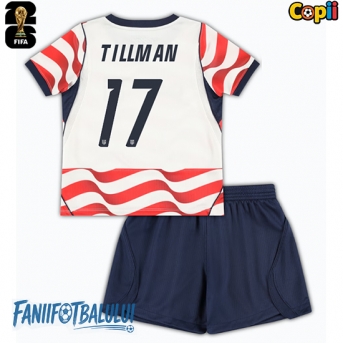 Statele Unite Malik Tillman #17 Echipament de Fotbal Replică Mondial 2026 Copii Acasa (+ Șorturi)